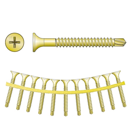 Quikdrive Screw, #6 x 1-7/8 in, Bugle Head DWFSD178PS